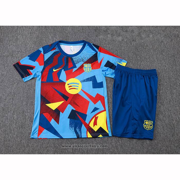 Tracksuit Barcelona Short Sleeve 2025-2026 Blue Red - Shorts